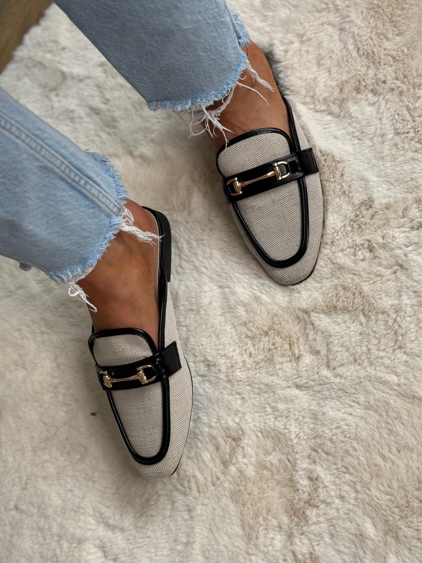Mocassins ouverts beige