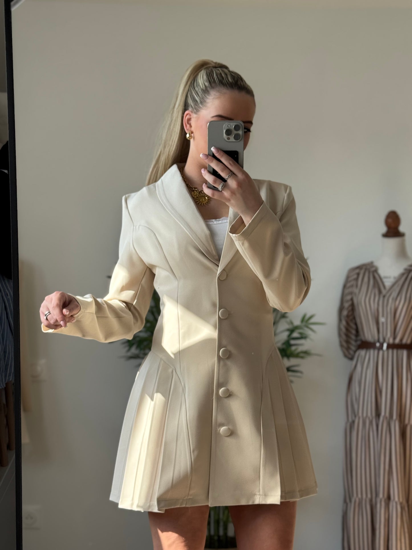 Blazer Robe Plissée