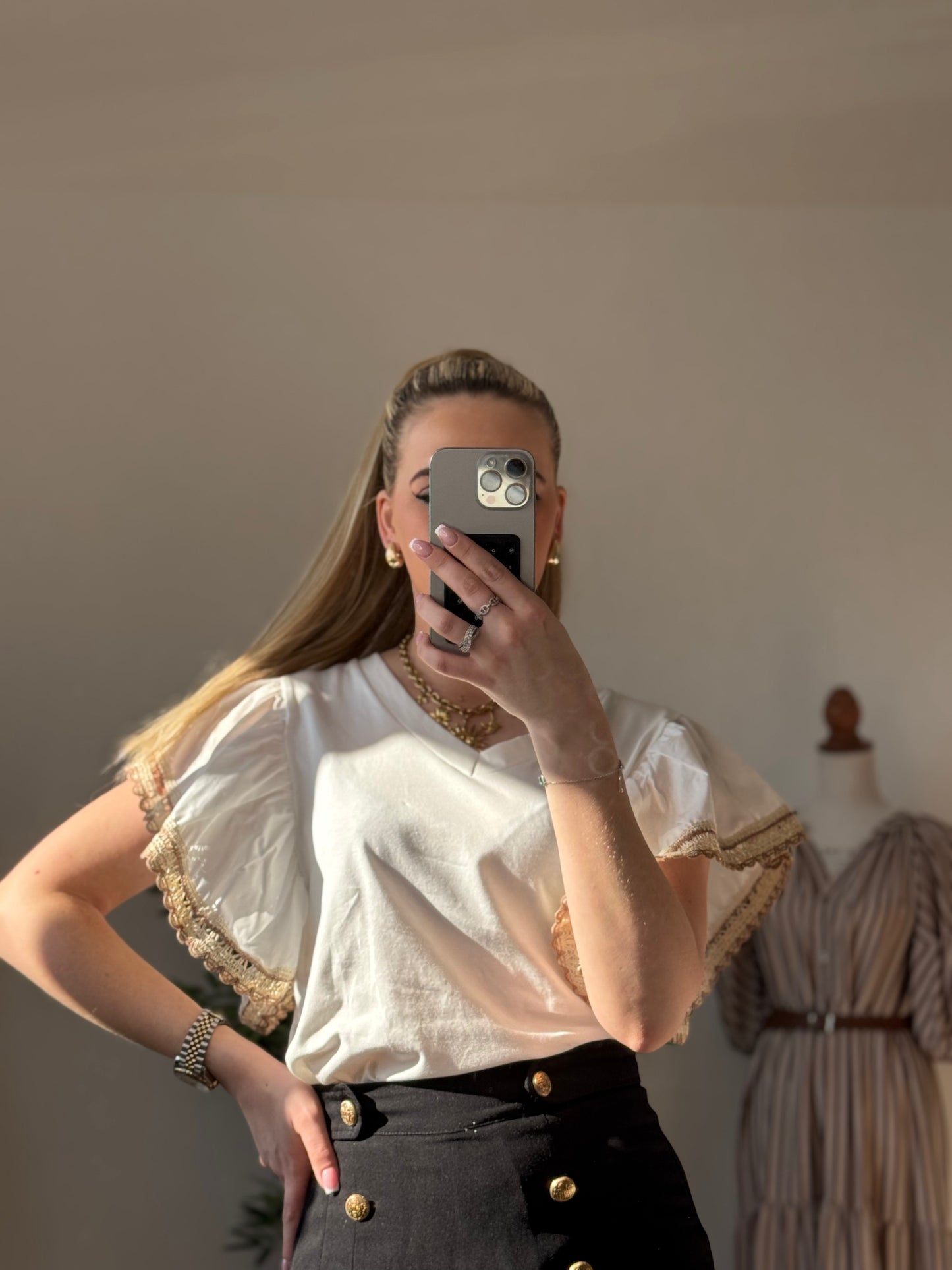 Tee-shirt Élégance doré