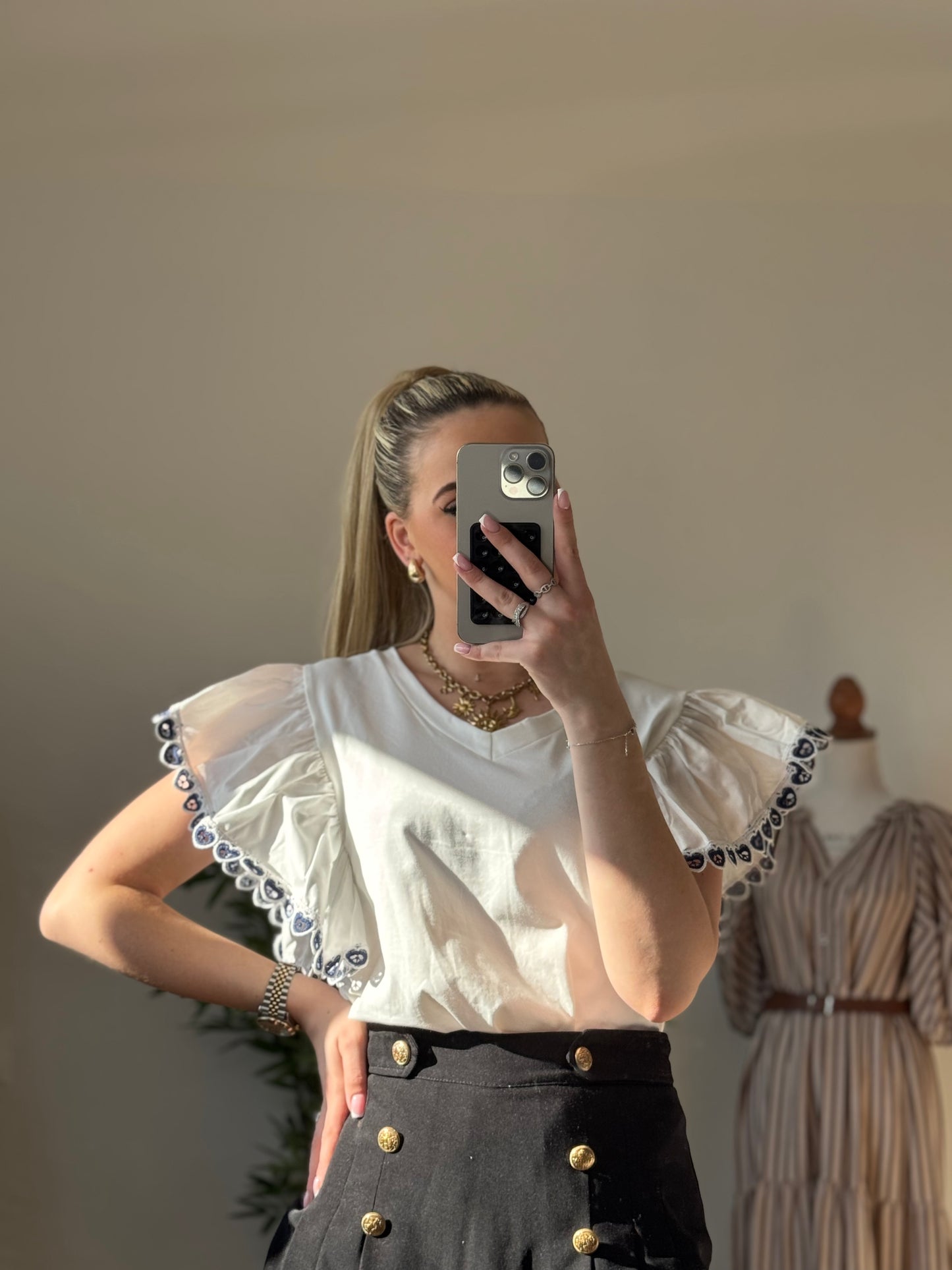 Tee-shirt Élégance bleu
