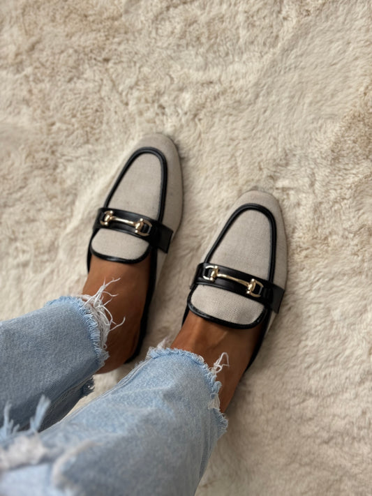 Mocassins ouverts beige