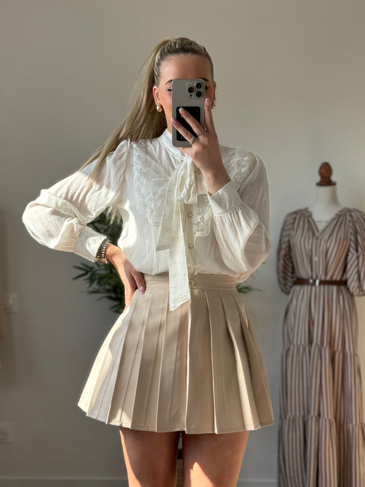 Jupe Plissée Taille Haute