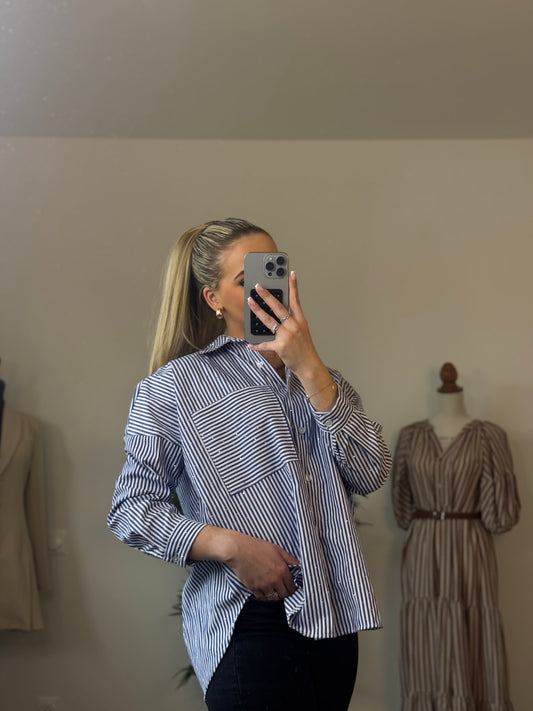 Chemise Rayée Strass